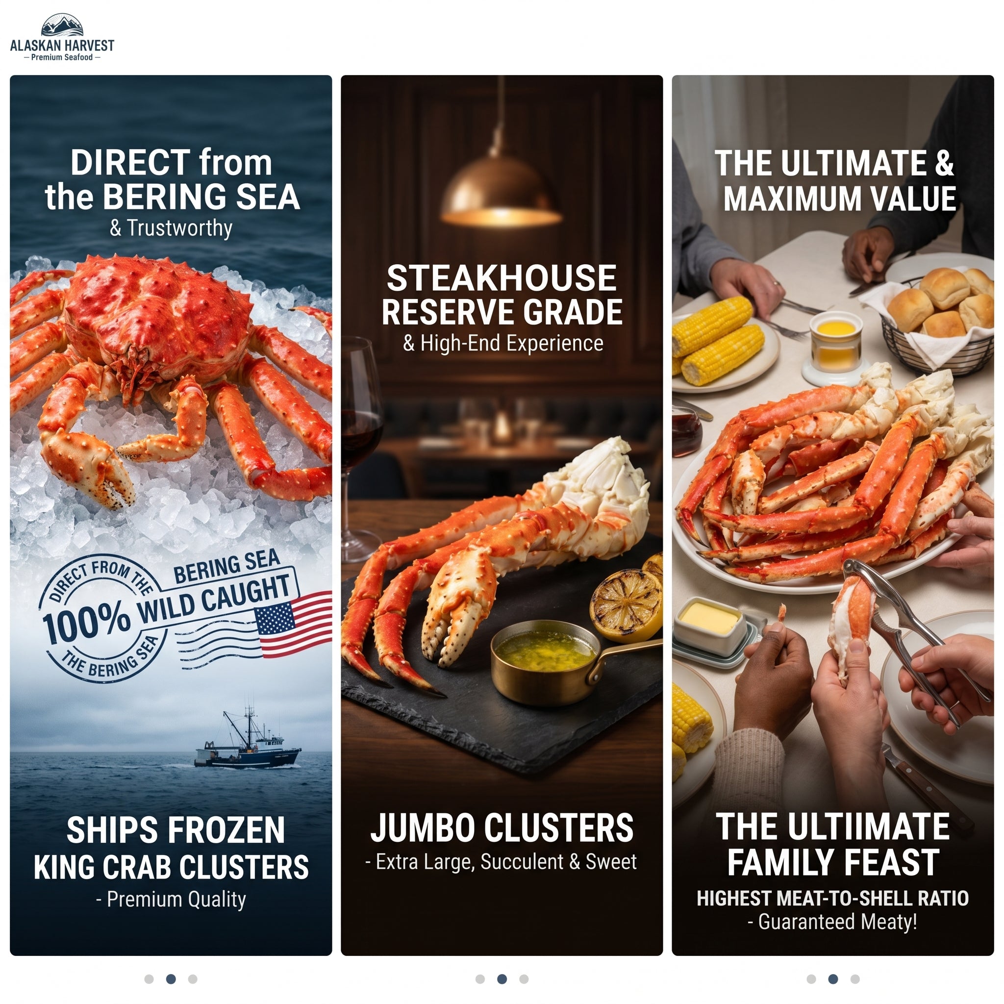 Direct from the Bering Sea: Colossal Alaskan Red King Crab Legs - 100% Wild Caught & Meaty (Ships Frozen)