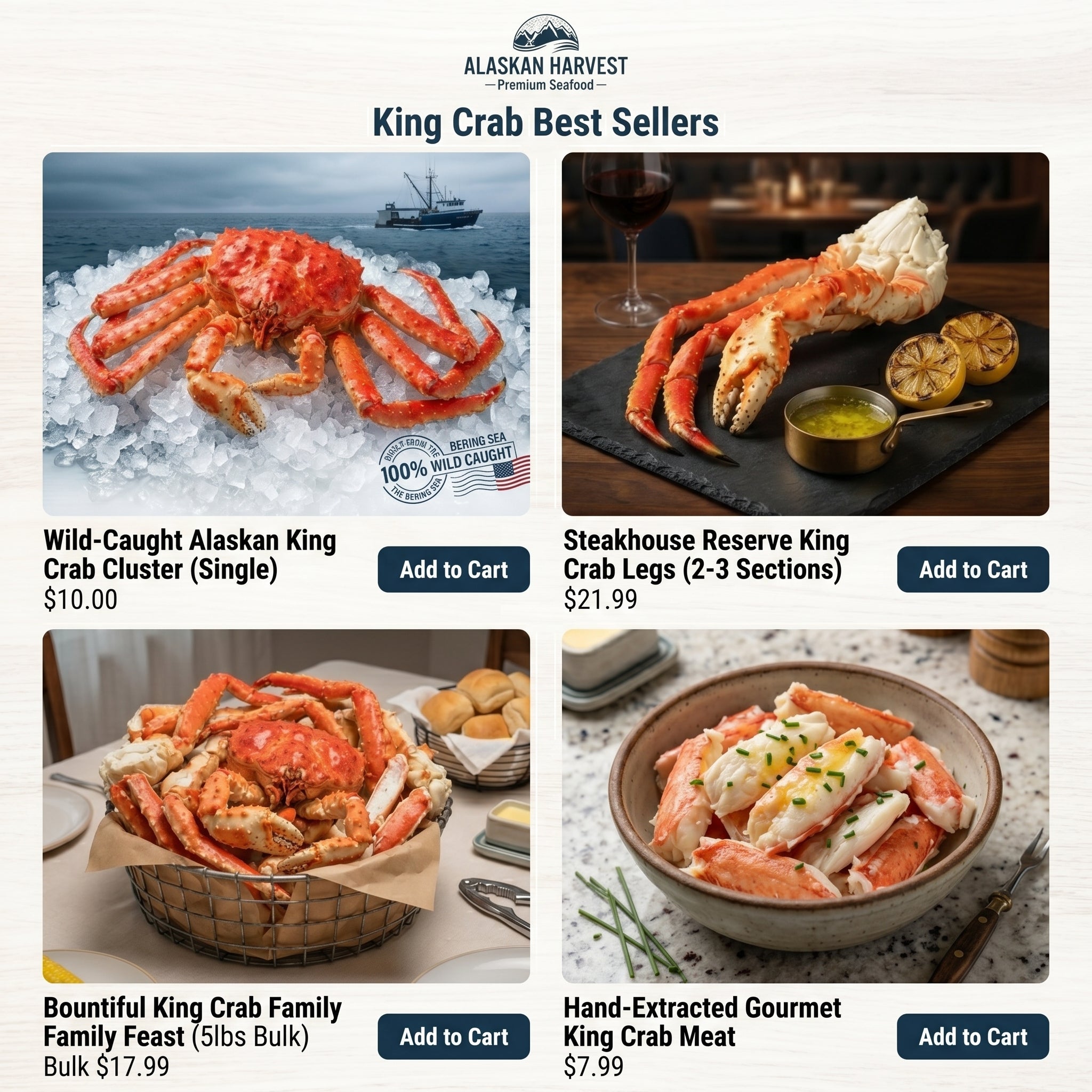 Direct from the Bering Sea: Colossal Alaskan Red King Crab Legs - 100% Wild Caught & Meaty (Ships Frozen)